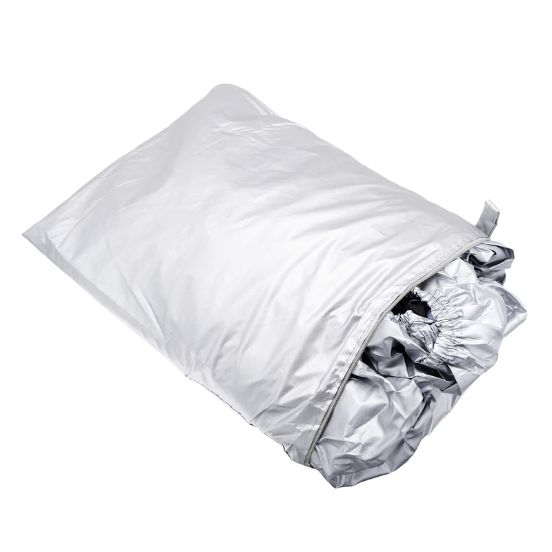 غطاء قارب خارجي مقاوم للماء ، حماية لليخوت ، مضاد للسحق ، مقاوم للدموع ، عاكس فضي ، قماش أكسفورد ، 300D ، 11-22FT