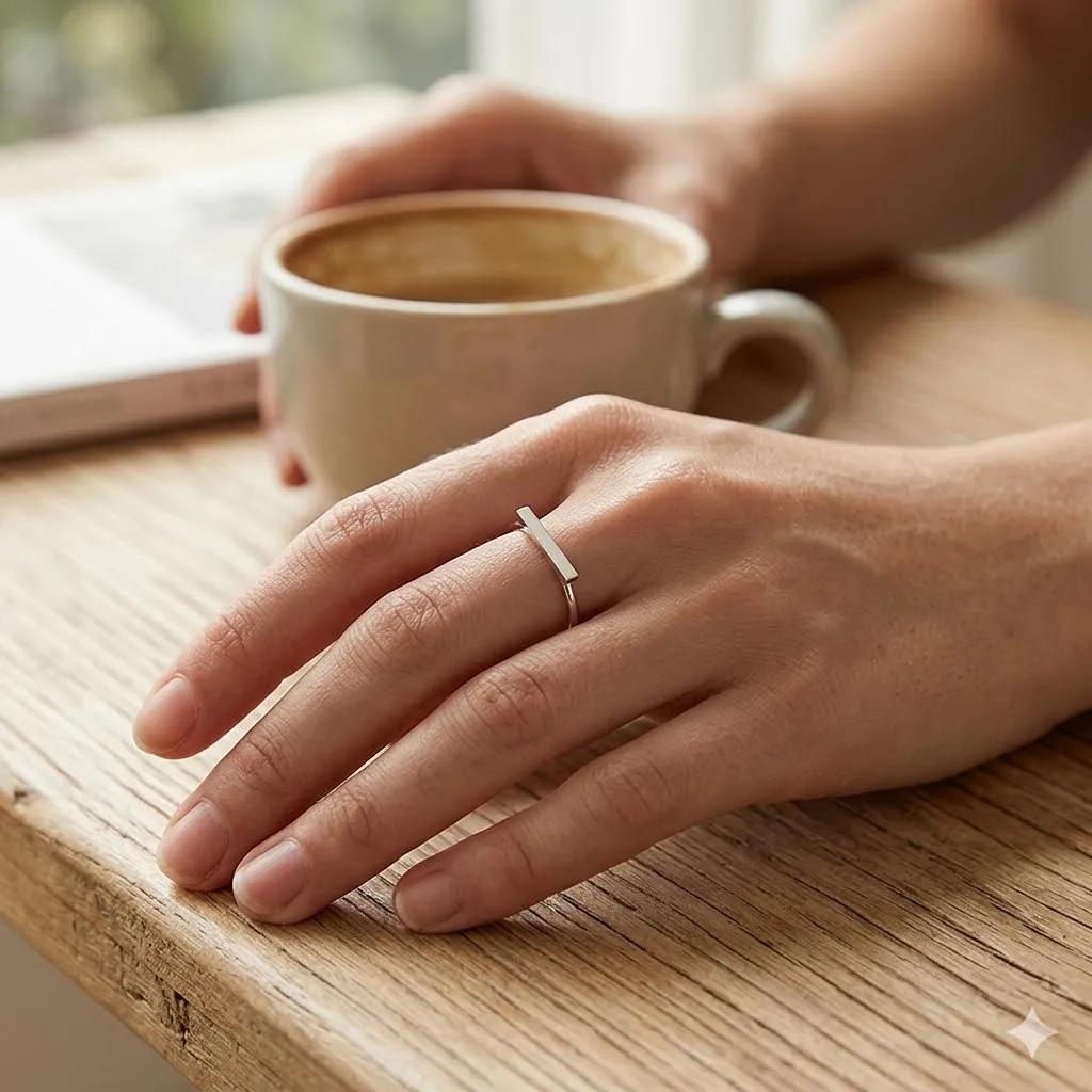 

Minimalist Geometric Bar Rings for Women Gold Color Stainless Steel Dainty Stackable Finger Ring Fashion Punk Jewelry Party Gift