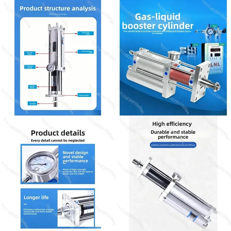 Pneumatic Booster Cylinder, APTJRAMPT1T3T 5T8T10T, Pneumatic‑Hydraulic Boost Cylinder Industrial Accessory