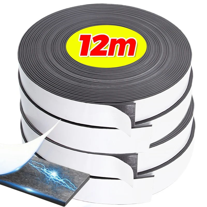 

Самоклеящаяся магнитная лента, резиновая гибкая магнитная лента для настенного холодильника, сделай сам, фиксирующая лента для фотоплакатов, инструмент для хранения домашнего офиса