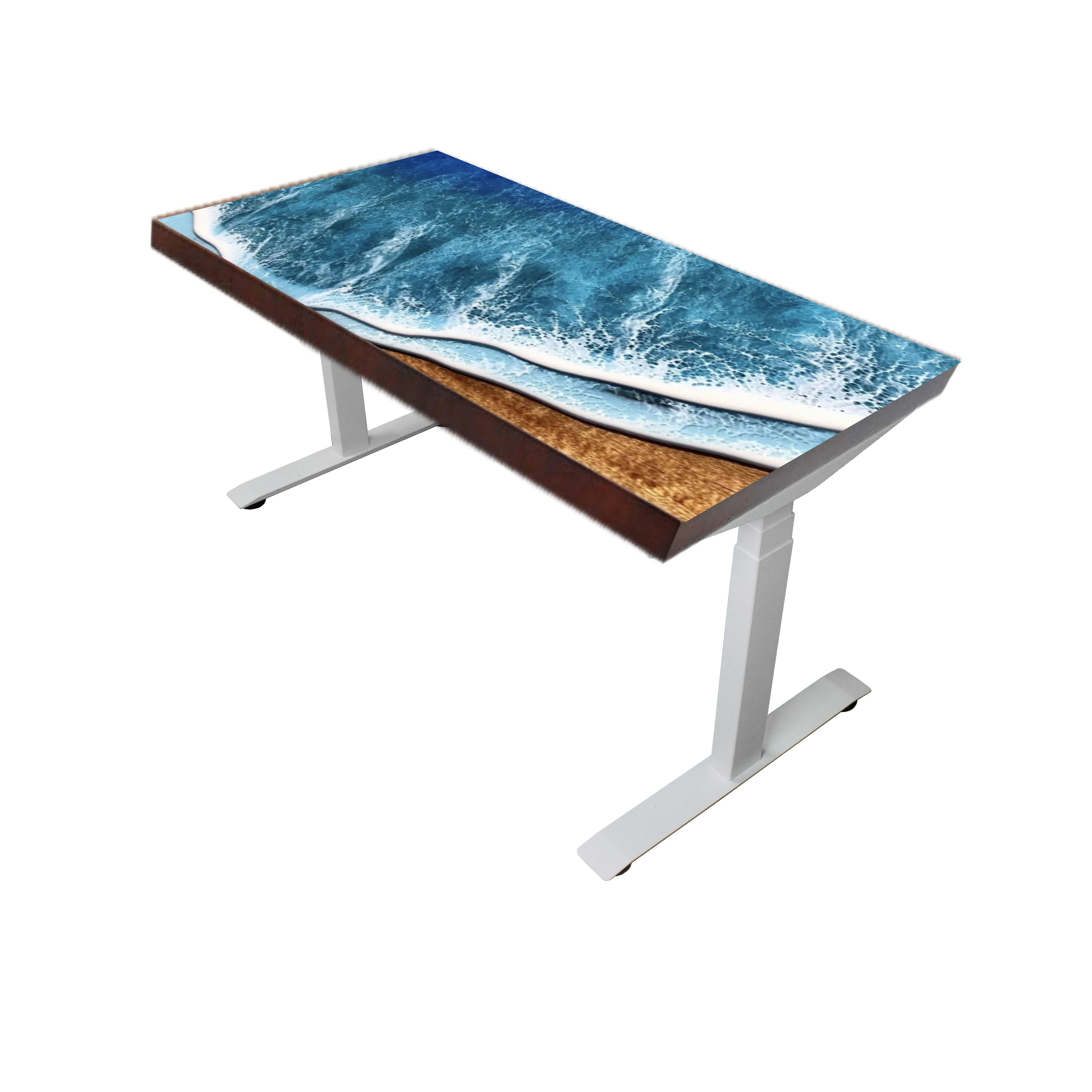 Ergonomic Electric Motorized Intelligent Lifting Office Study Work Metal Dual Motor Laptop Adjustable Height Table Leg Desk