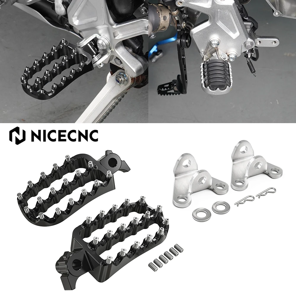 Nicecnc para yamaha tenere 700 2019-2024 20mm suporte de redução ampliado apoio para os pés footpeg para tenere 700 world raid xtz700 t700
