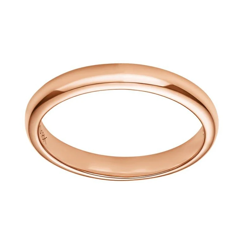 YANHUI Dainty Rose Gold Color Stainless Steel Rings for Women Christmas Gift Minimalist Wedding Band Never Fade Promise Jewelry