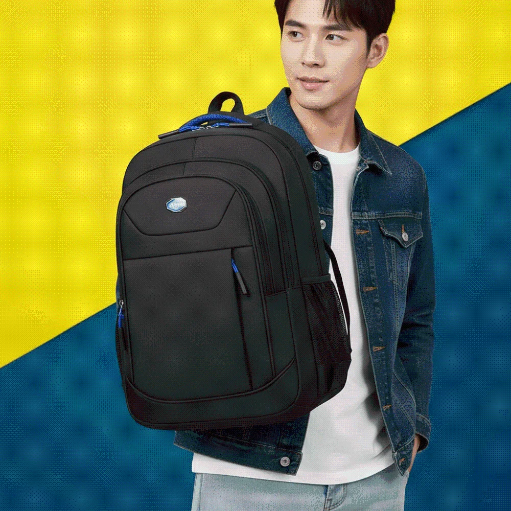 Nylon Students Daypack Scratch Prevention Anti-splash Water Large Capacity School Bag Polyester Fixed Webbing Laptop Backpack