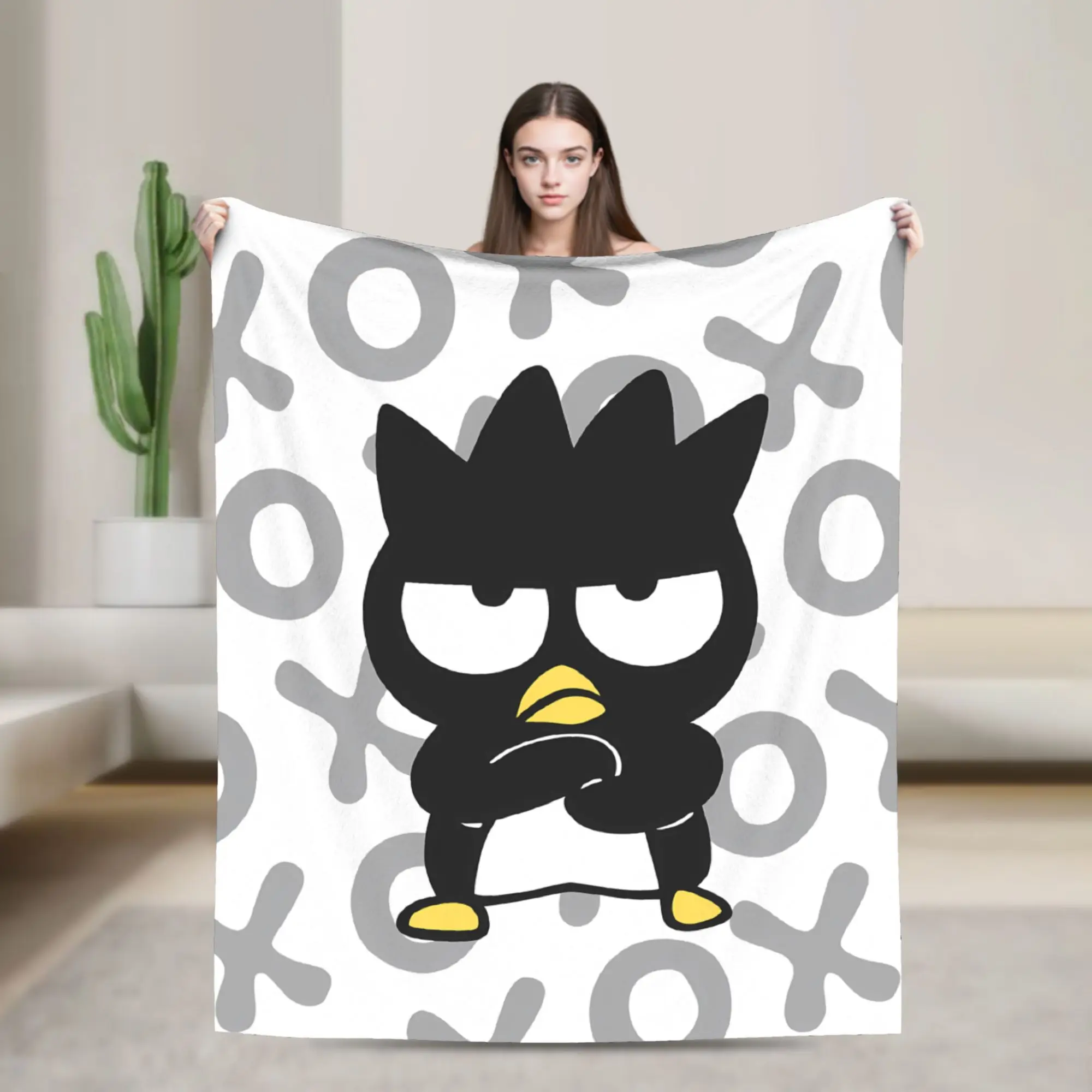 Bad Badtz Maru Blanket Quality Warm Soft  Bedding Throws Spring Girls Boys Couch Chair Sofa Bed Funny Bedspread