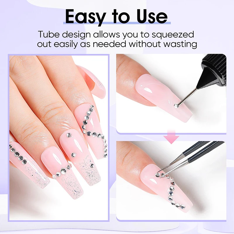 10 جرام غير مسح حجر الراين الغراء هلام مجوهرات حافة ختم الغراء جيل للأظافر لتشكيل ثلاثية الأبعاد تصميم الكروم نقع قبالة الأشعة فوق البنفسجية مسمار الفن الورنيش #5