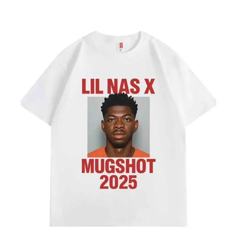 مغني الراب ليل ناس X ميرش تي شيرت الرجال النساء الملابس عالية الجودة موضة تي شيرت الصيف عادية فضفاض القطن قصير الأكمام تي شيرت