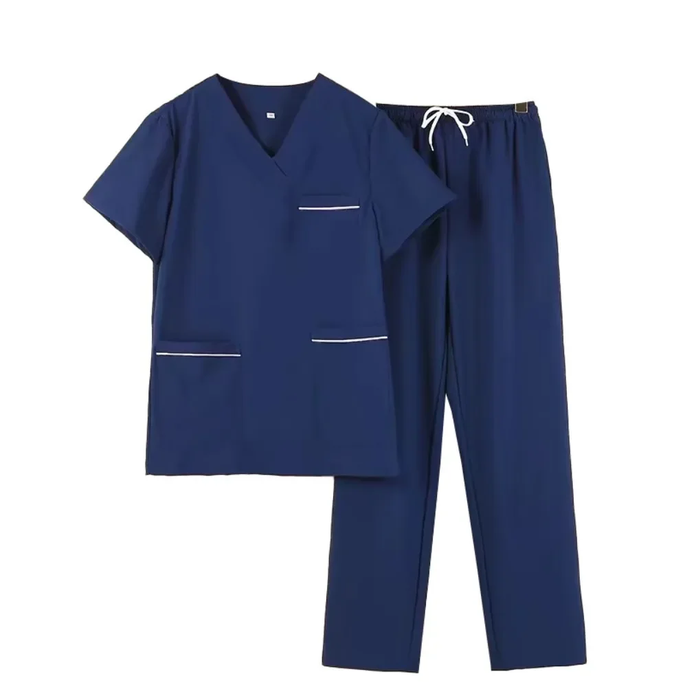 بدلة تنظيف عالية الجودة قابلة للتمدد سريعة الجفاف بأكمام قصيرة - بدلة تنظيف جراح غرفة العمليات لملابس العمل البيطرية/المستشفى