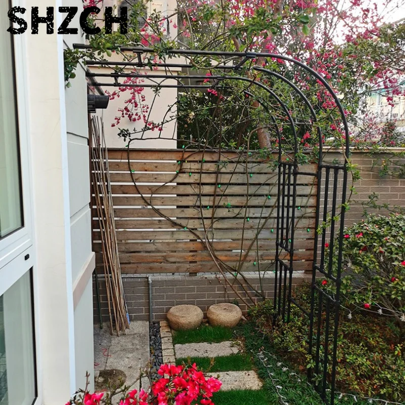 Half Arch Metal Garden Trellis Outdoor Curved Support for Climbing Roses and Vines Decorative Patio/Balcony Plant Grow System