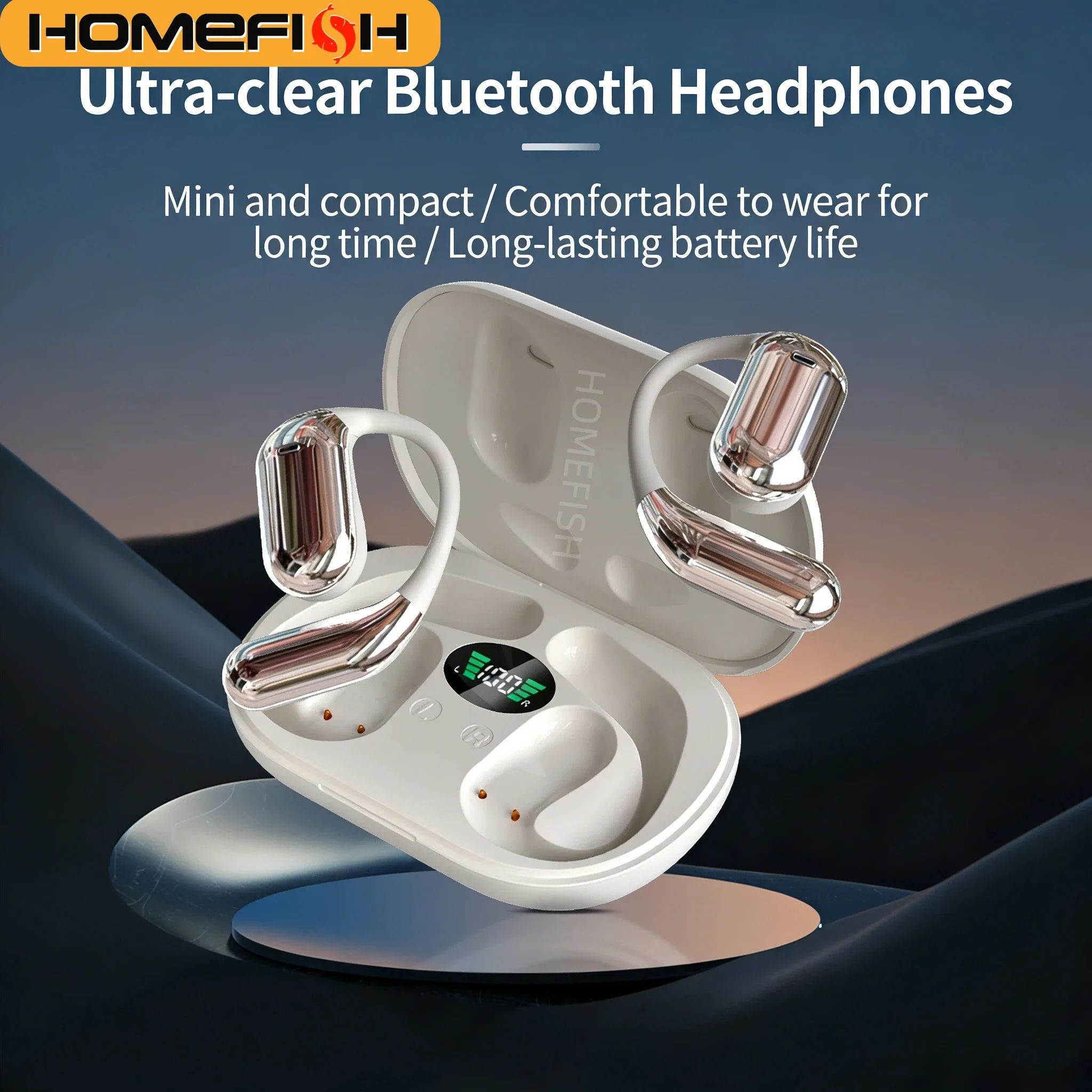HOMEFISH Q16  Earbuds 3-in-1 AI Translator 144 Languages Noise Cancelling BT5.3 Headset Instant Translator Smart Voice Real Time