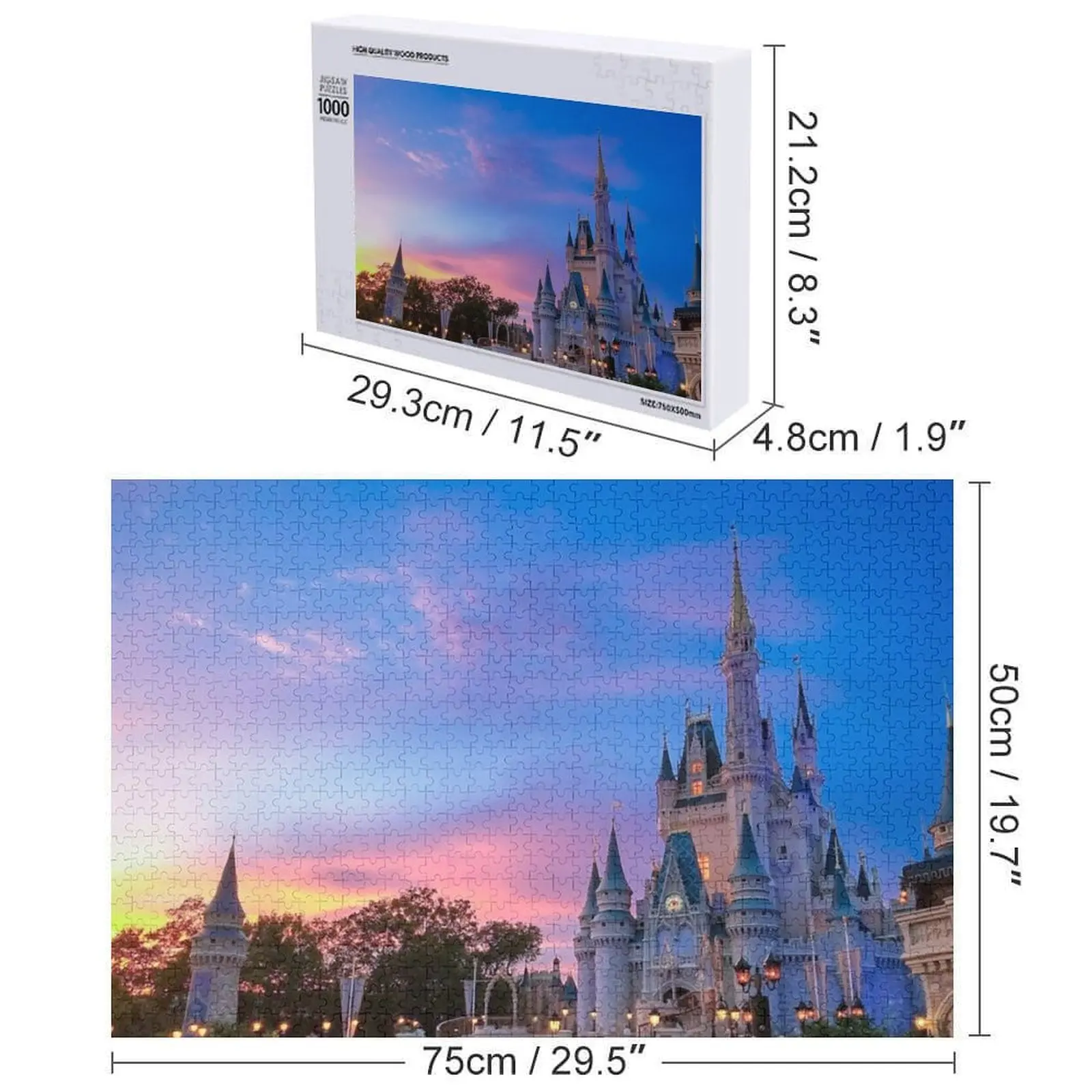 Castle Sunset Jigsaw Puzzle Personalized Photo Gift Custom Kids Toy Wooden Jigsaws For Adults Game Children Puzzle