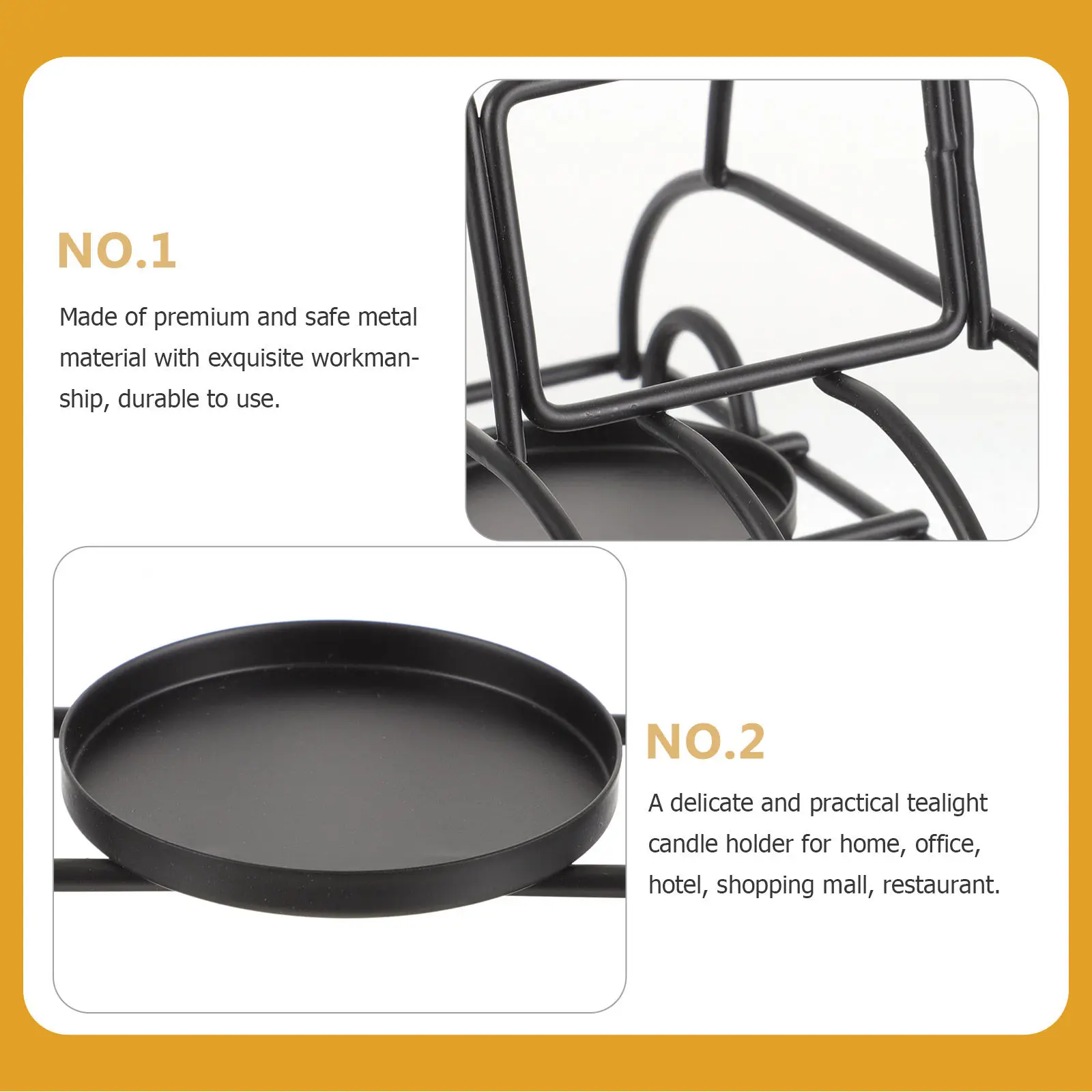 Hollow Metal Holder Car Shape Decorative Tealight Holder Tabletop Candlestick for Halloween Christmas Home