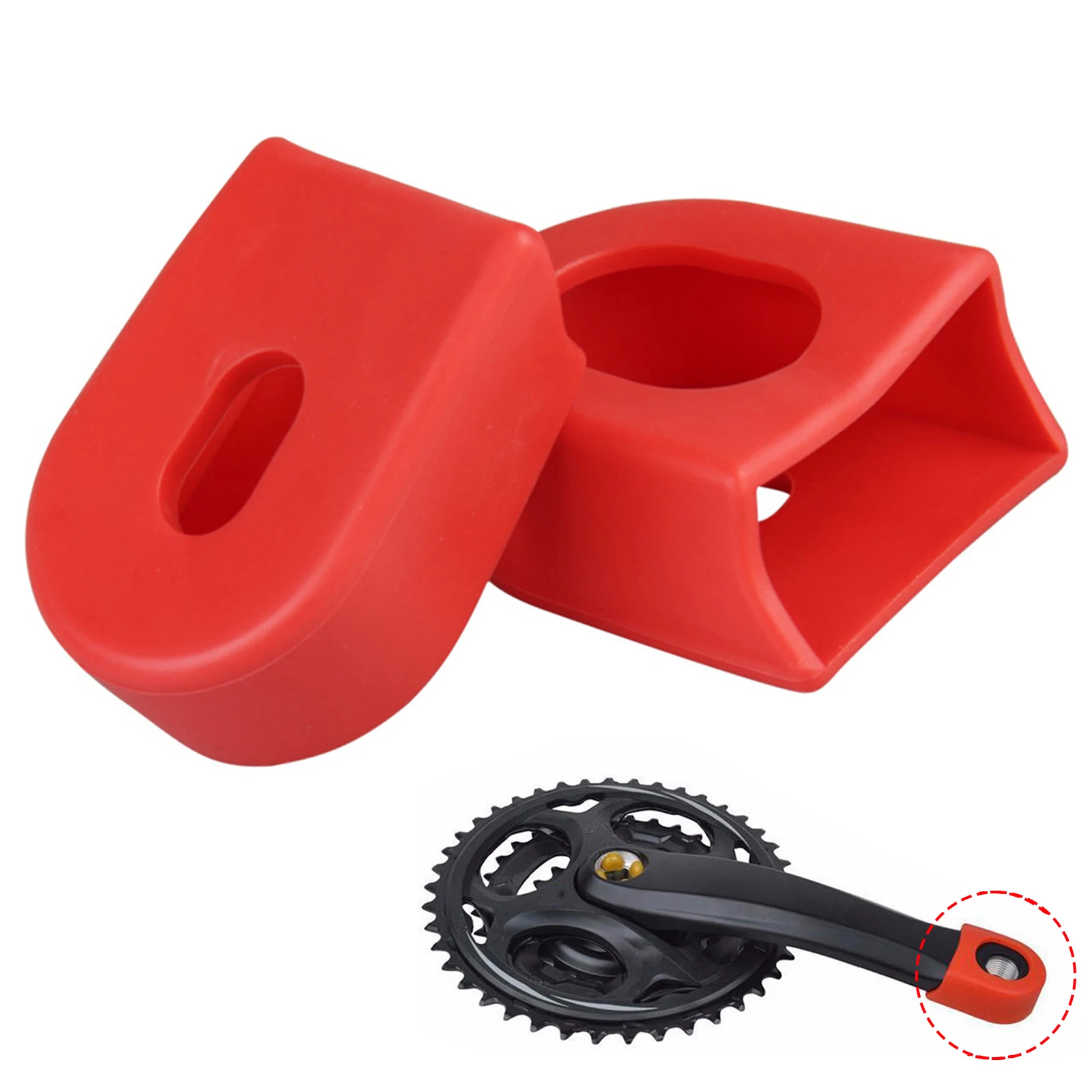 Brand New Bicycle Rubber Crank Guards For Mountain Bikes Protective Covers Bicycle Crank Guards Rubber Thickness 15mm Width 29mm