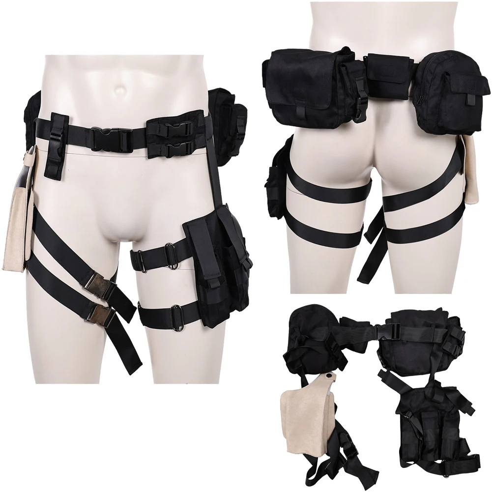 

Adult Leon Scott Kennedy Disguise Cosplay Belt Leg Gunbag Game Roleplay Props Halloween Carnival Party Costume Gifts Accessories