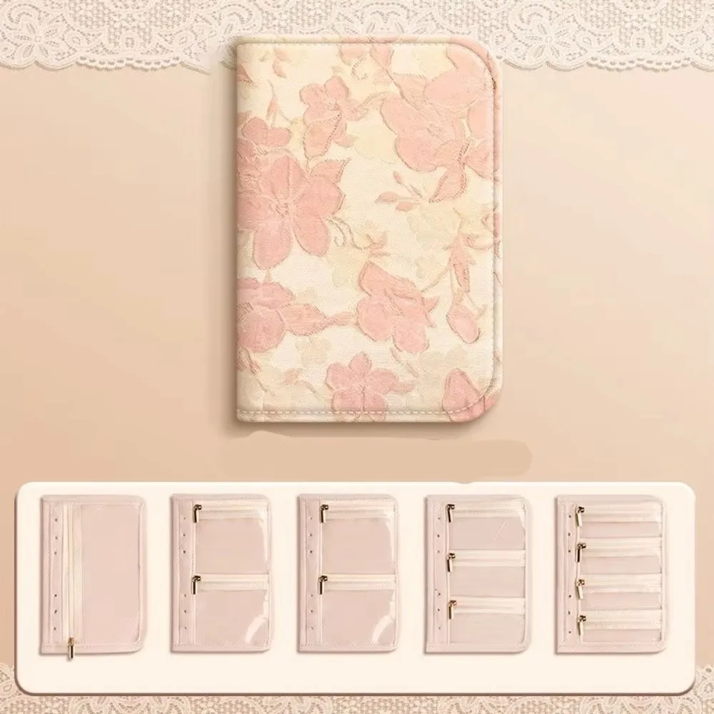 Butterfly/Pattern Jewelry Storage Book with Zipper Anti-oxidation Binder Storage Book Clear Pockets Multi-layer Grid Storage