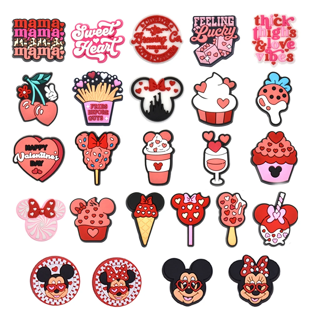 

Набор из 3-25 шармов для обуви Disney Lover's Cuisine, разноцветные, из ПВХ, для декора сабо, товары для рукоделия, сувениры для вечеринок, подарки для пар и супругов, рождественские подарки