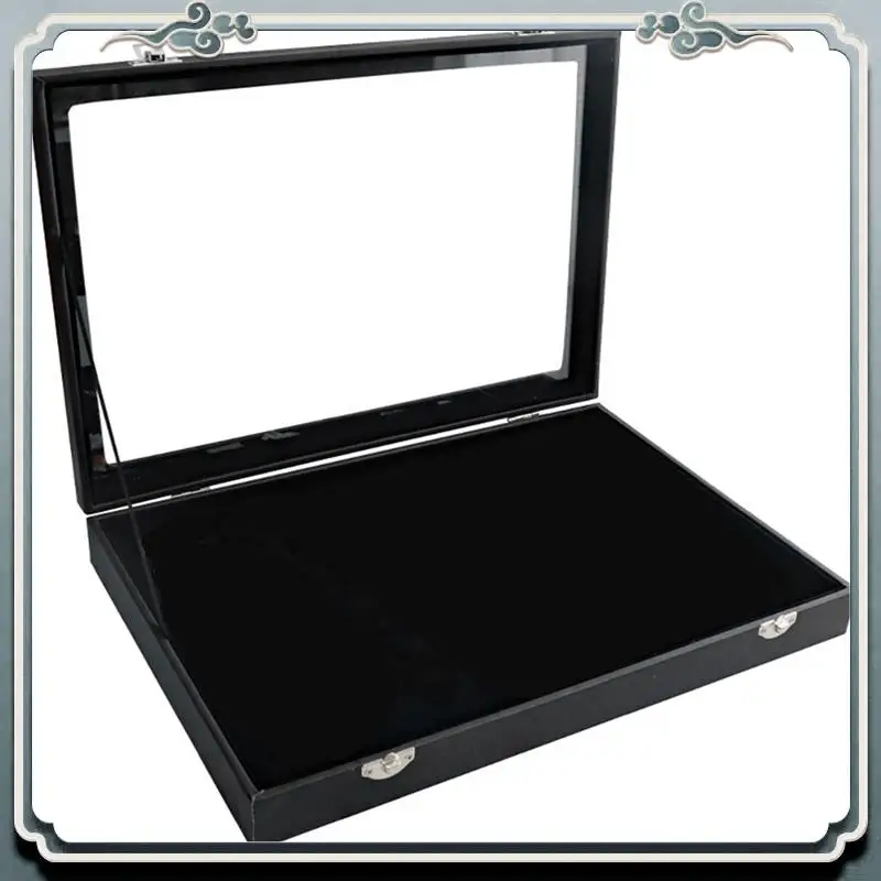 

AC76-Badge Storage Box Transparent Dustproof Brooch Box Medal Display Stand, Jewelry Medal Collection Display Frame, L Easy Inst