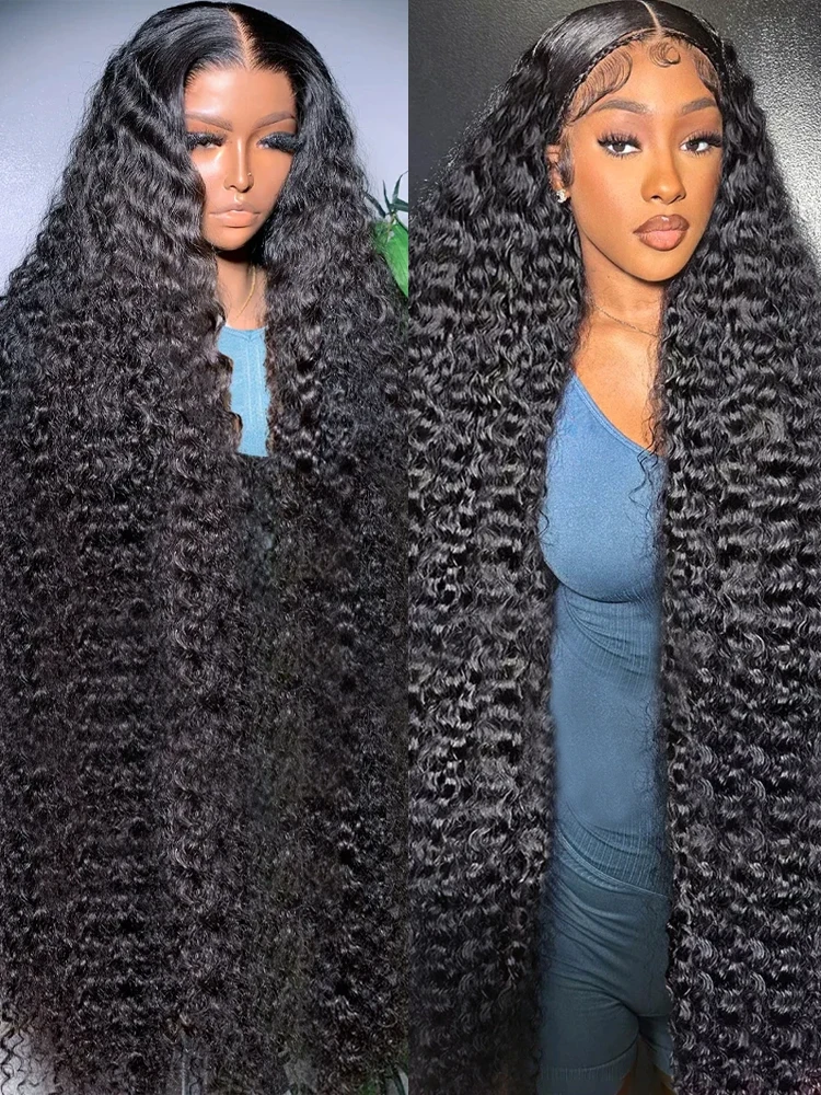 

Свободные глубокие волны 13x4 13x6 HD Парики из натуральных волос на кружеве спереди 40 46 дюймов Волна воды вьющийся парик на кружеве спереди для женщин Плотность 300%