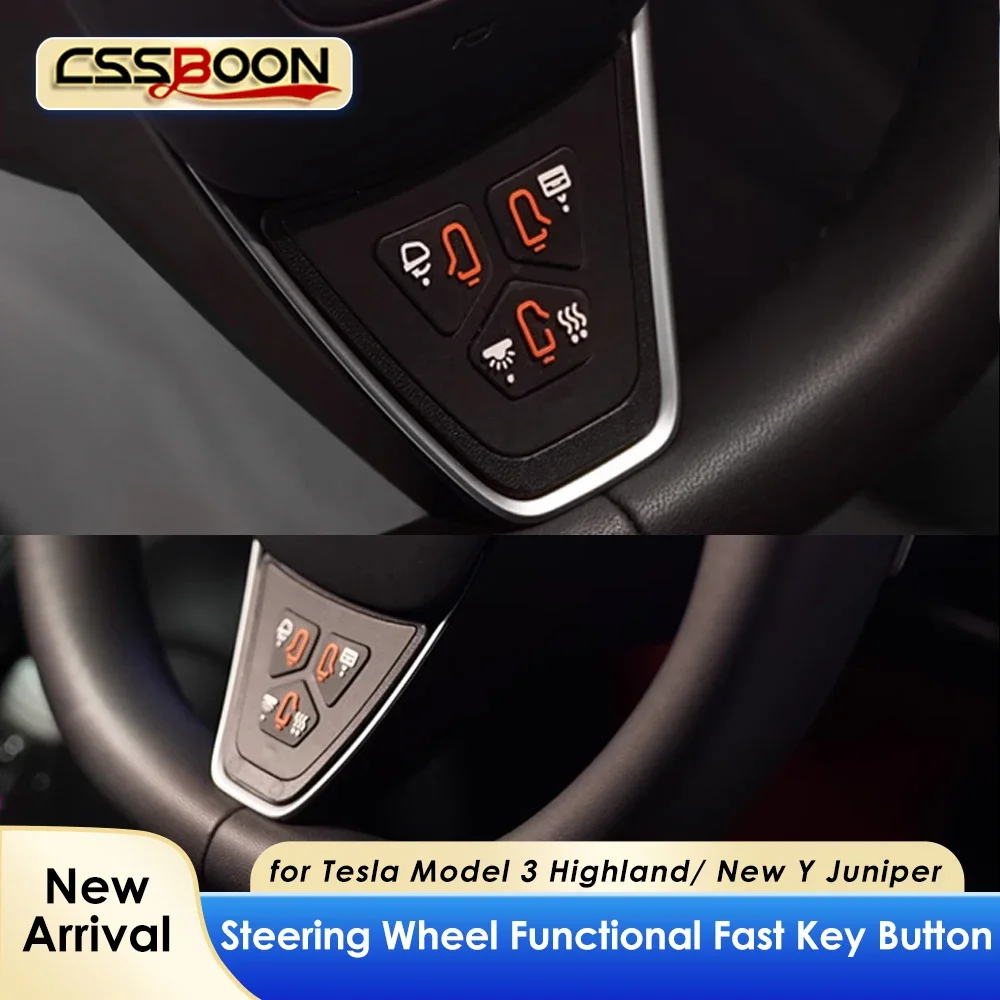 

Кнопка физической помощи рулевого колеса для Tesla Model 3, Highland Y Juniper, изготовленная на заказ кнопка быстрофункциональной формы, аксессуары для салона автомобиля