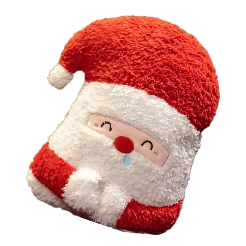 Y1UB-almohada peluche navideña, muñeco peluche decorativo, suministro decoración del hogar para Festival