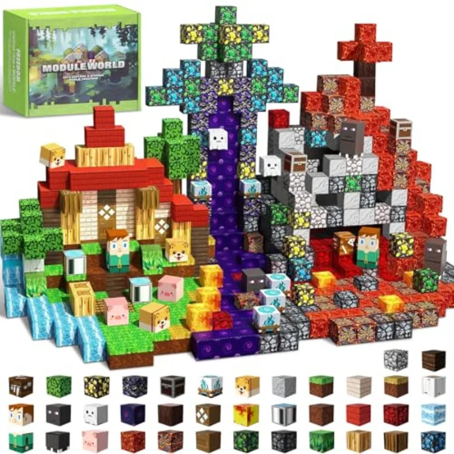 

Magnetic Blocks for,0.8in Magnetic Building Block Toys for Boys Girls Age 3 4 5 6 7 8 9 10 Magnet Cubes Game Magnetic Tiles STE