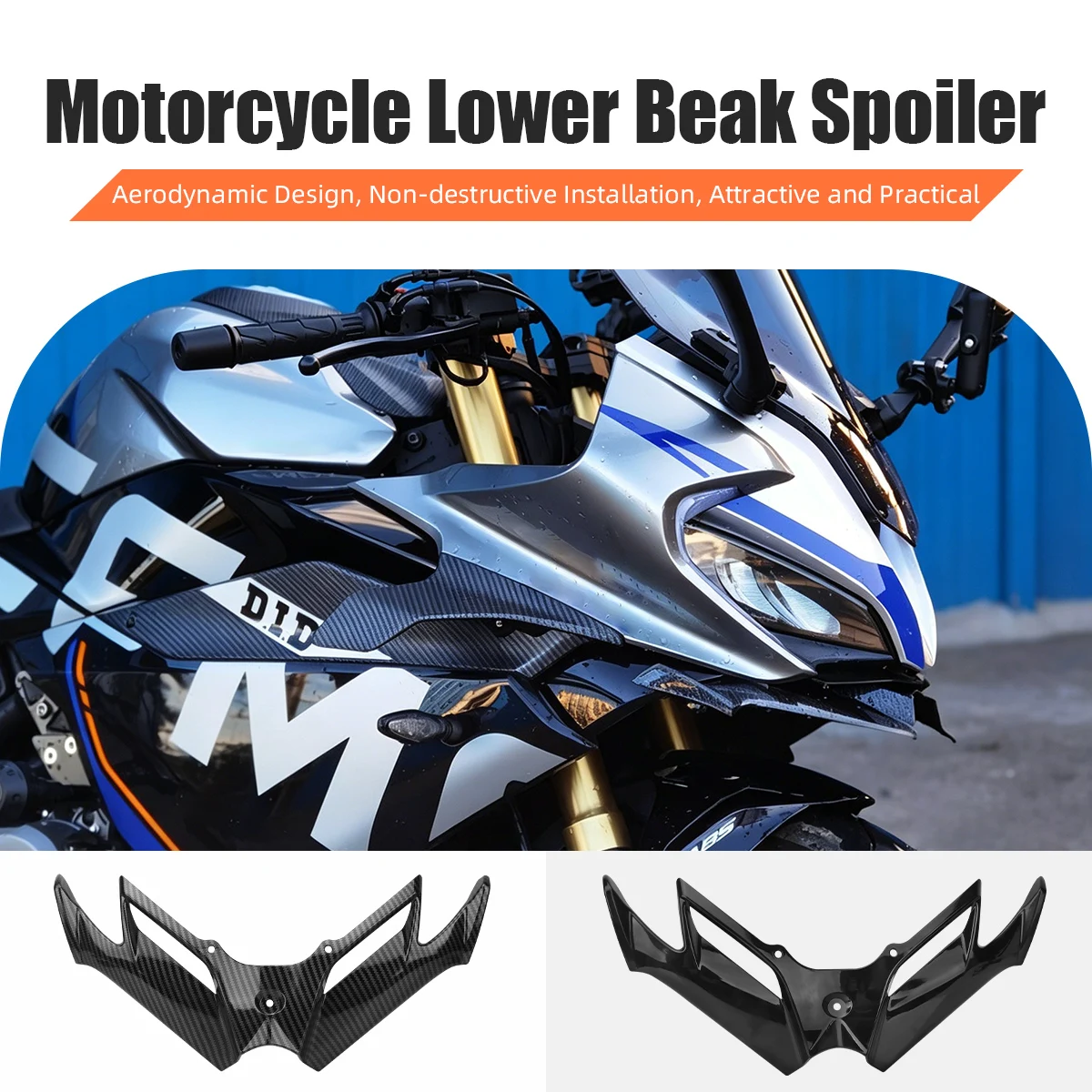 Motorcycle Front Fairing Lower Spoiler Winglet Aerodynamic Wing Kit Spoiler Motor Accessories CFMOTO 250SR 450SR SUZUKI GSX250R