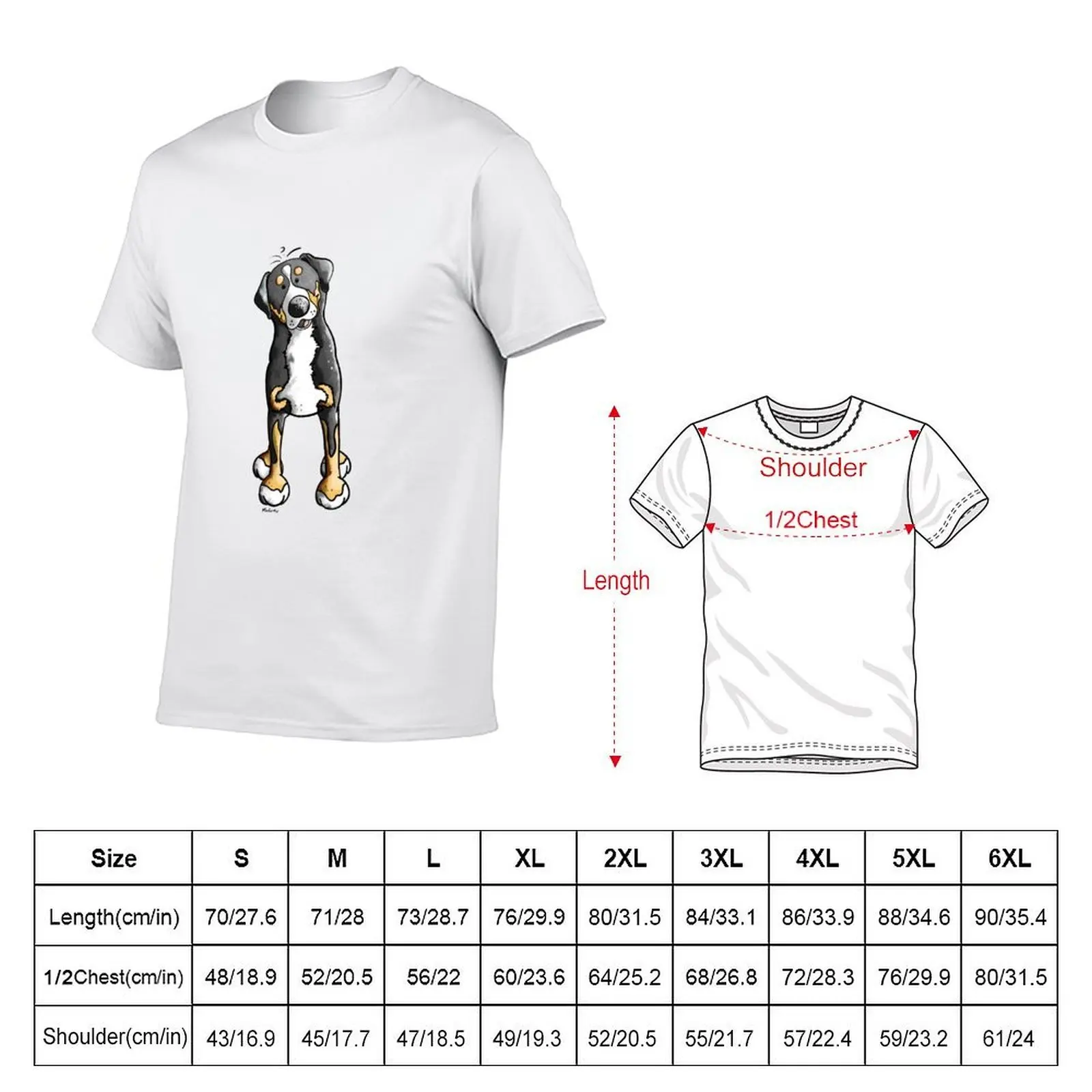 Funny Greater Swiss Mountain Dog T-Shirt custom t shirt man clothes slim fit t shirts for men