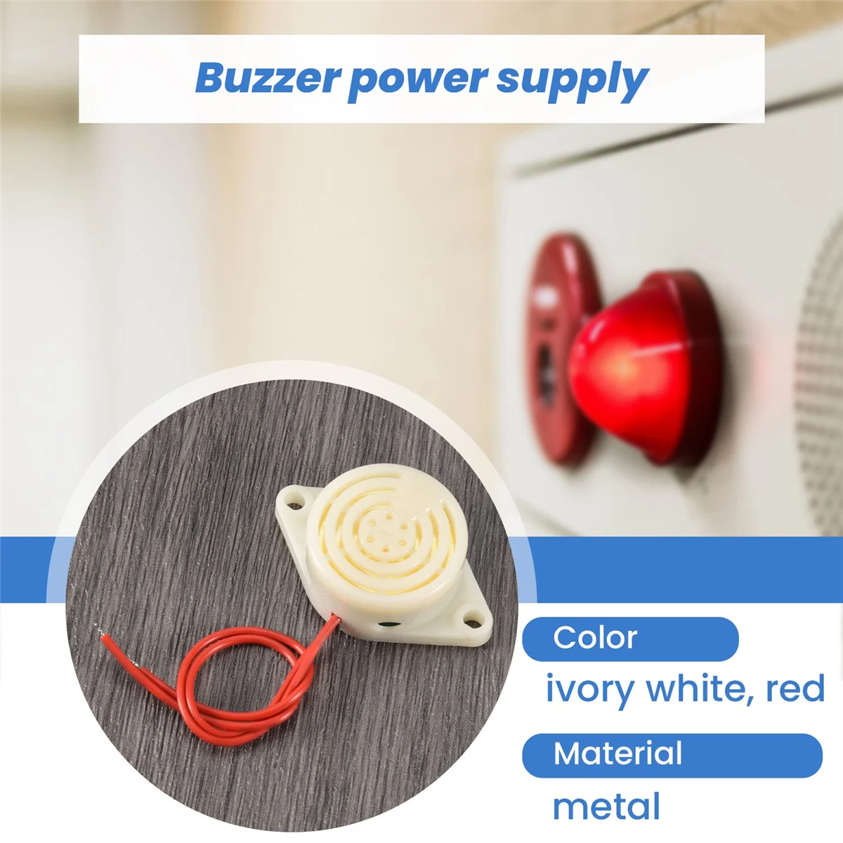 Beep AC 220V buzzer wired power supply 2 alarm wheel