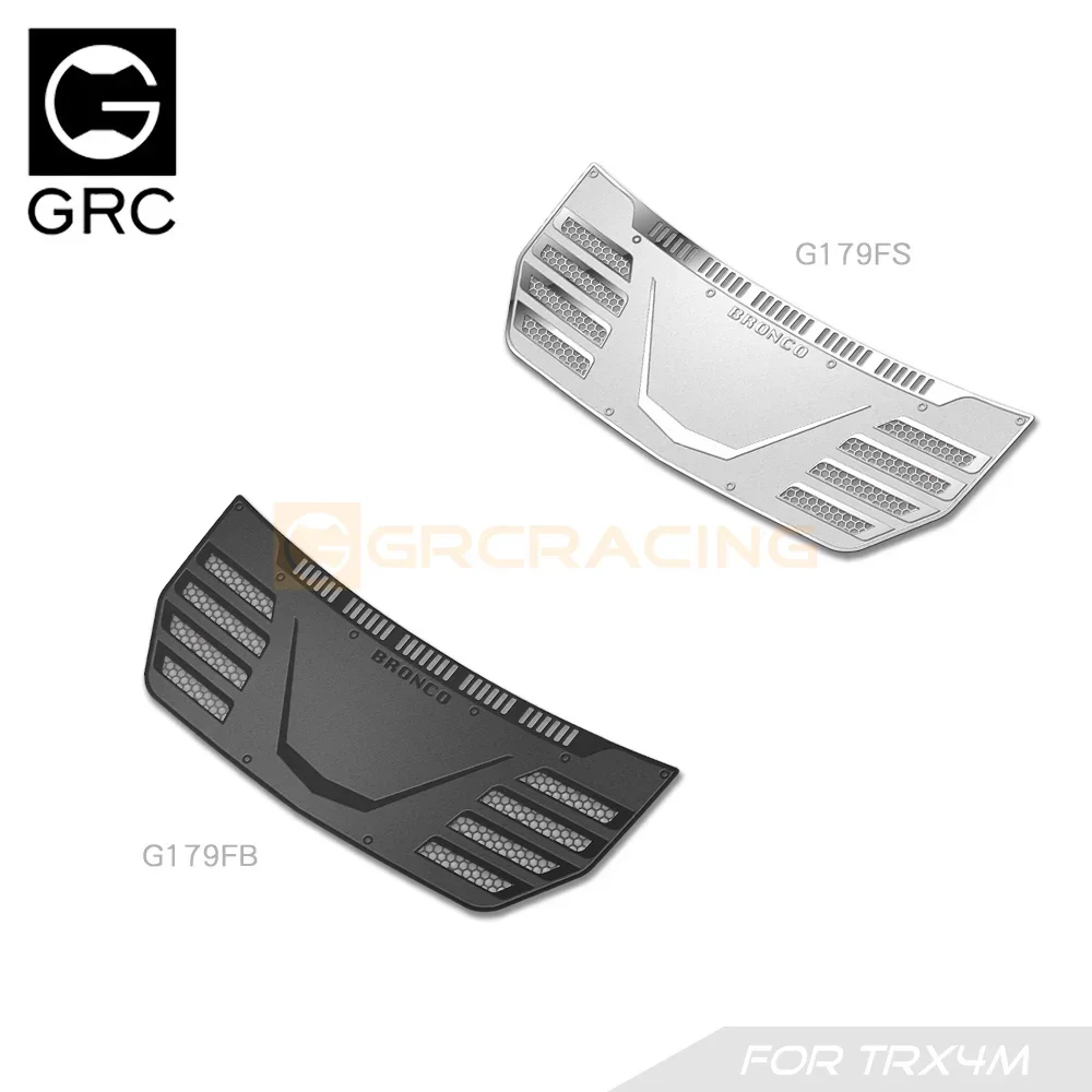 GRC TRX4M Stainless Steel Decorative Sheet F# for TRX4m Bronco Hood Bonnet Upgrade Option Parts #G179FS/B