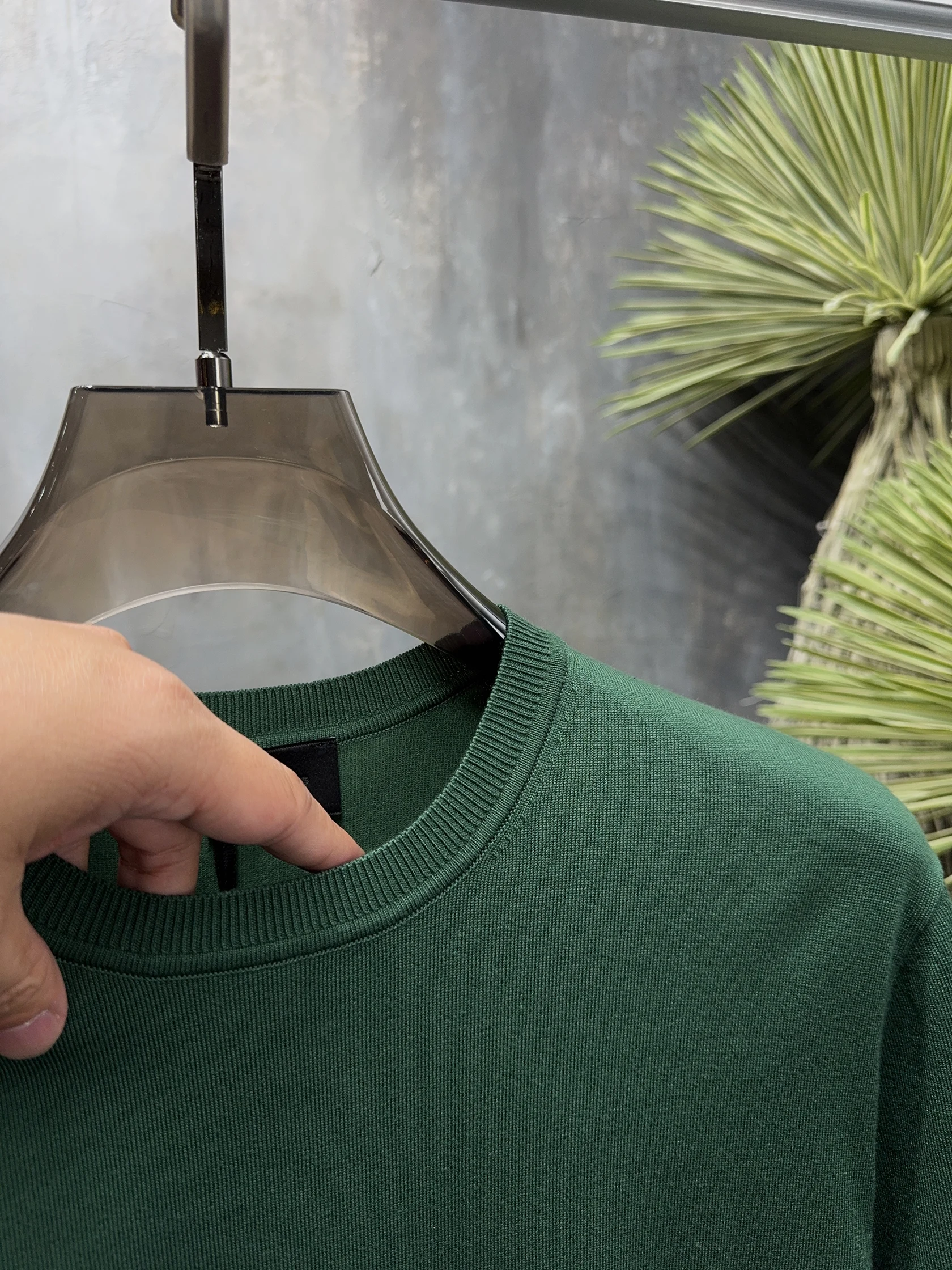 

Мужская облегающая круглая трикотажная футболка Ne ort Sve High Densi, осень-зима, однотонная, повседневная, удобная, дышащая, эластичная...