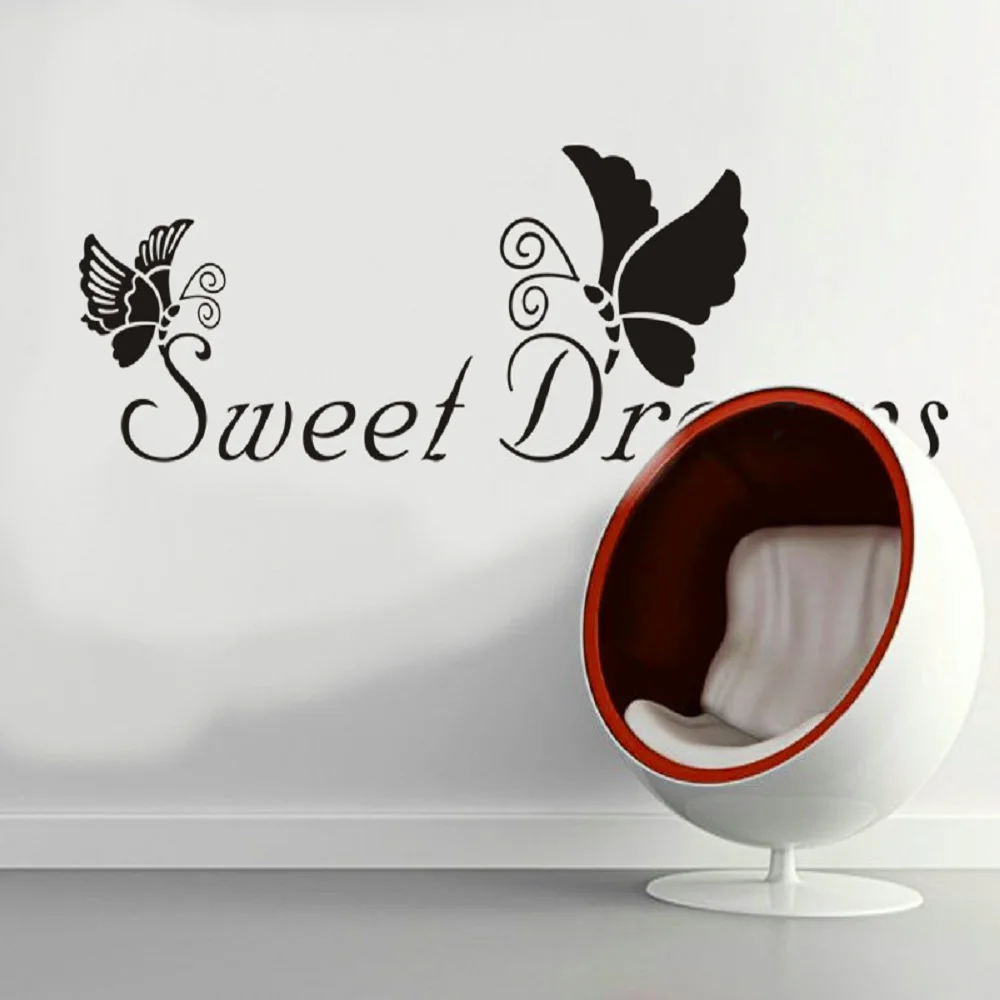 Sweet Dreams/butterfly English proverbs wall post household adornment wall stickers on the wall