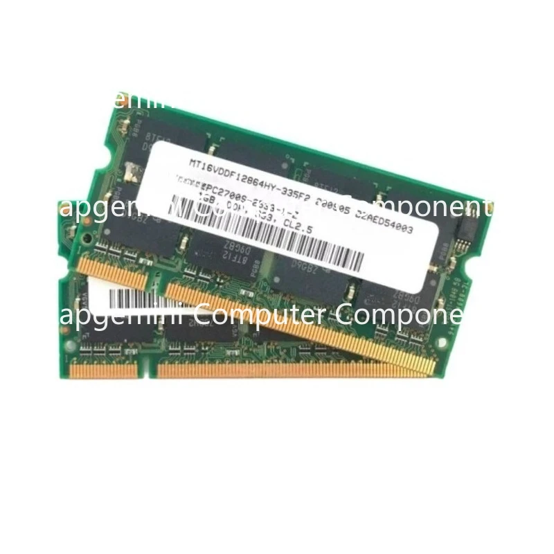 N fo'r Magnesium flash memory PC-2700S DDR 333MHz 1GB MT16VDDF12864HY-335F2 notebook computer memory module