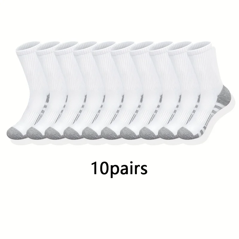 10/20/30 Pairs Men\'s Classic Crew Socks Unisex Sports Socks for Men Running Basketball Anti-slip Socks Outdoor All Seasons