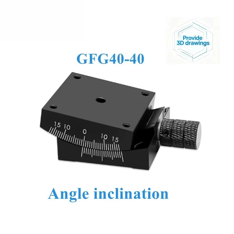 X Axis 40mm 60mm GFG40 GFG60 Manual Goniometer Angle Sliding Table Radian Swing Displacement Measurement Linear Stage