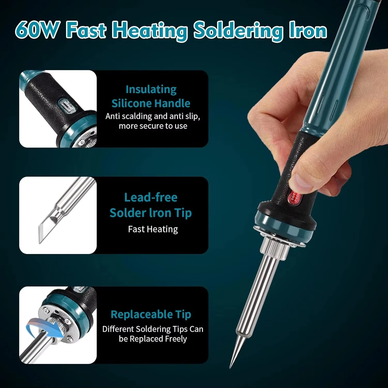 NEW Soldering Iron Kit for Makita 18V Battery,with LED Digital ,Soldering Gun with 5pcs Tips&Solder Wire for DIY Wire Welding
