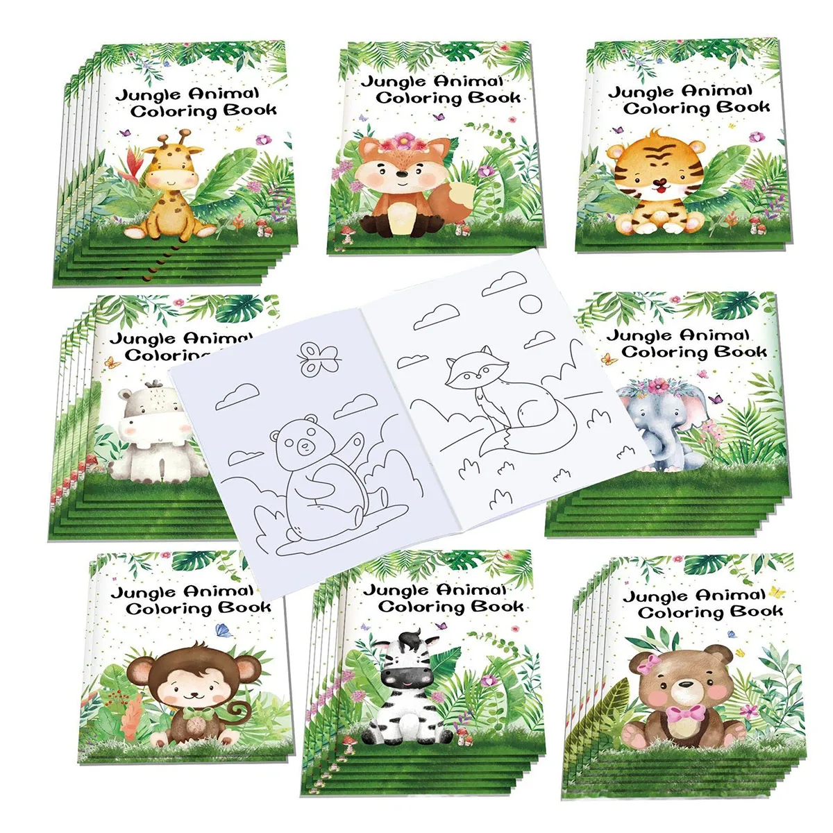 

Jungle Animals Coloring Book Cartoon Doodle Book DIY Arts and Crafts Cartoon Illustrations Birthday Gifts Great Gifts for Kids