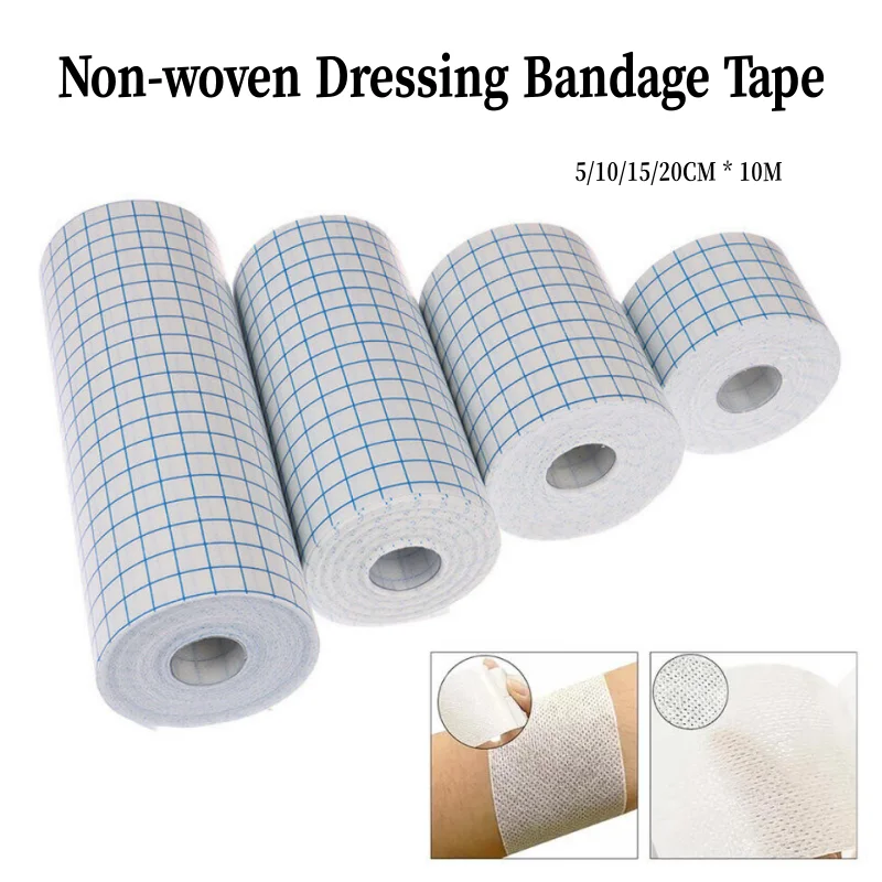10M Medical Spunlaced Non-woven Tape Self-cut Fixed Tape Breathable Bandage Wound Dressing Gauze