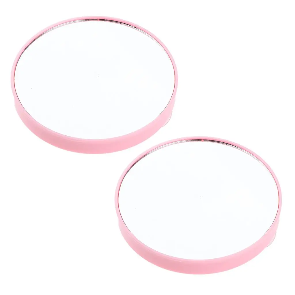 2 Wall Mount Suction Mirror 10X Magnifying Makeup Cosmetic Bedroom Mirrors with 2 Suction Cups