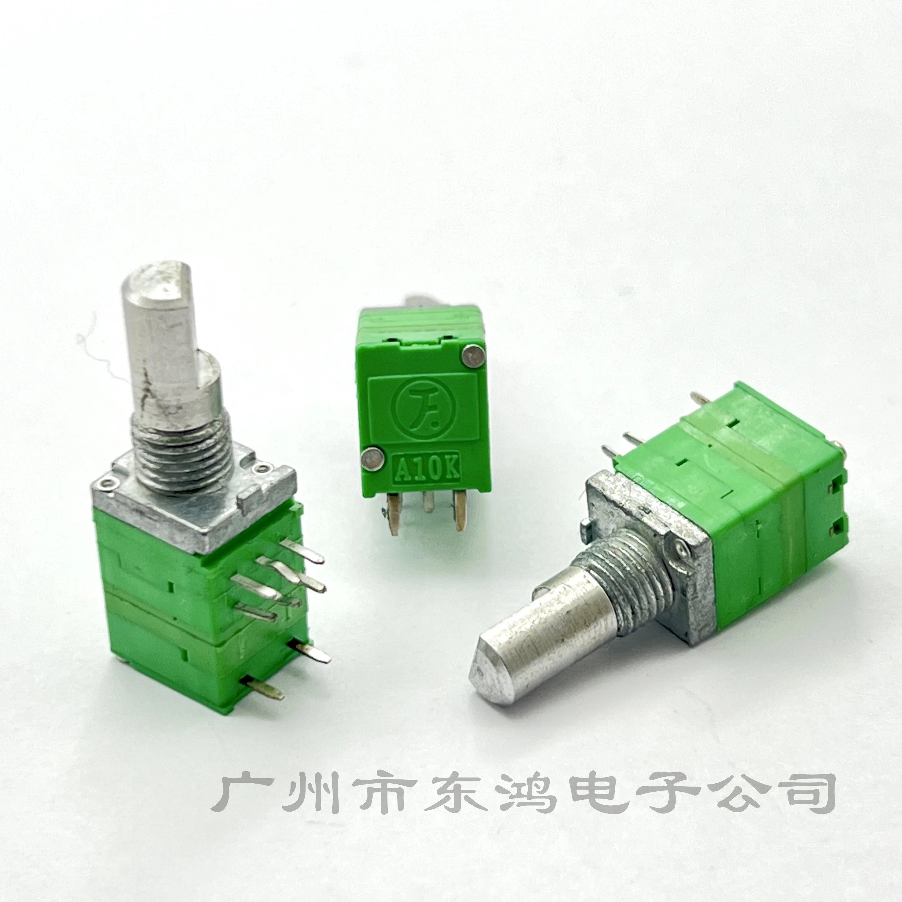 1 PCS Taiwan F brand RK09 precision duplex potentiometer with switch A10K15 half shaft with switch