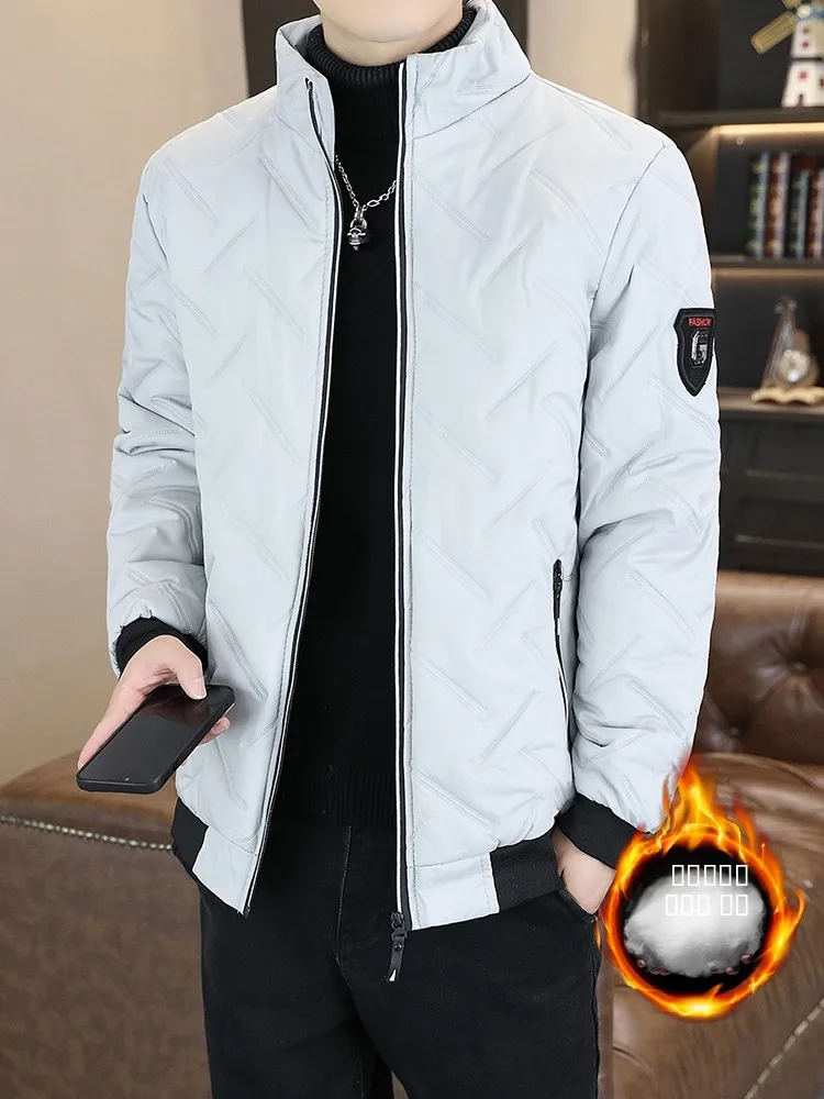 

Winter Thiened Men's down Cotton Jaet Warm Outerwear Trendy Korean Sle Autumn Winter Cold Resistance Cotton Coat