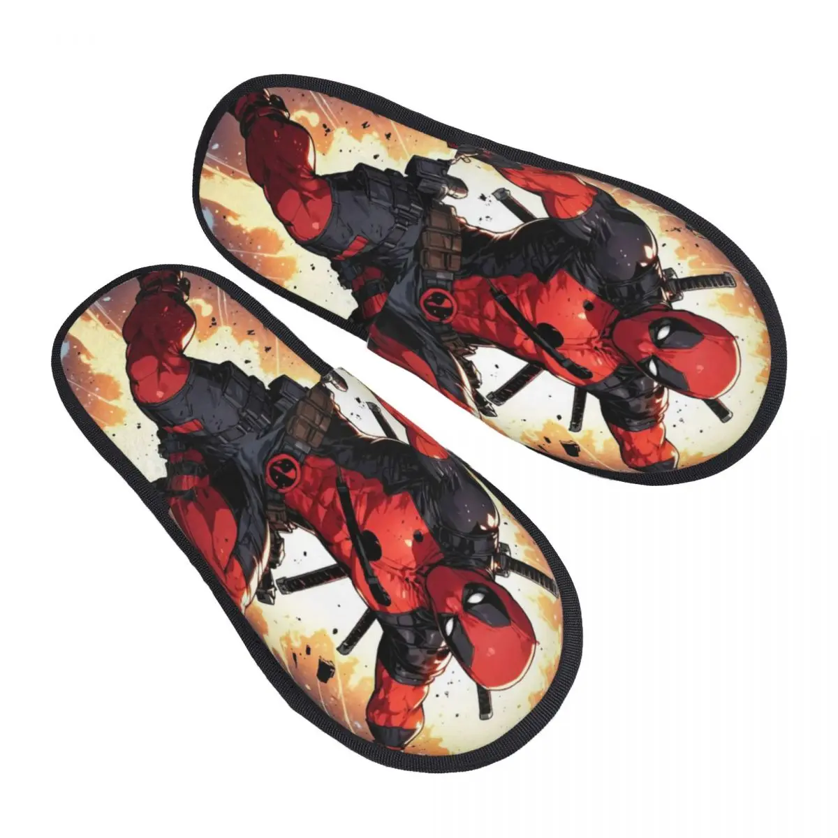 

Изготовленные на заказ домашние тапочки из мягкой пены с эффектом памяти, женские крутые удобные теплые тапочки с супергероем на нескользящей подошве