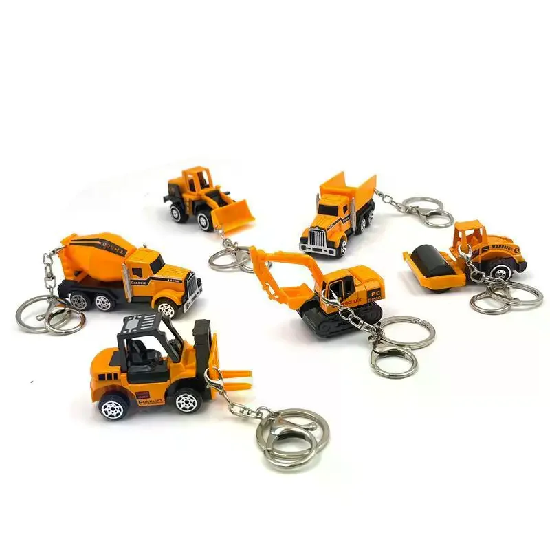 Mini Excavator Keychain Realistic Construction Vehicle Alloy Pendant Portable Key Ring for Civil Engineer Friend