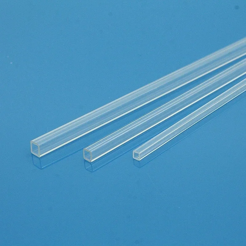 2PCS 3X3 4X4 5X5 6X6 8X8 Side Width Acrylic Square Pipe Hollow Duct Transparent Plexiglass Tube PMMA Quartet Cantal Length 200mm