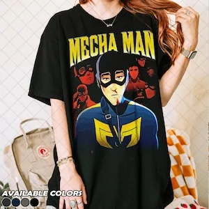 تي شيرت Mecha Man من Retro 90، تي شيرت Mecha Man Dispatch Game Graphic Fan، هدية للنساء والرجال