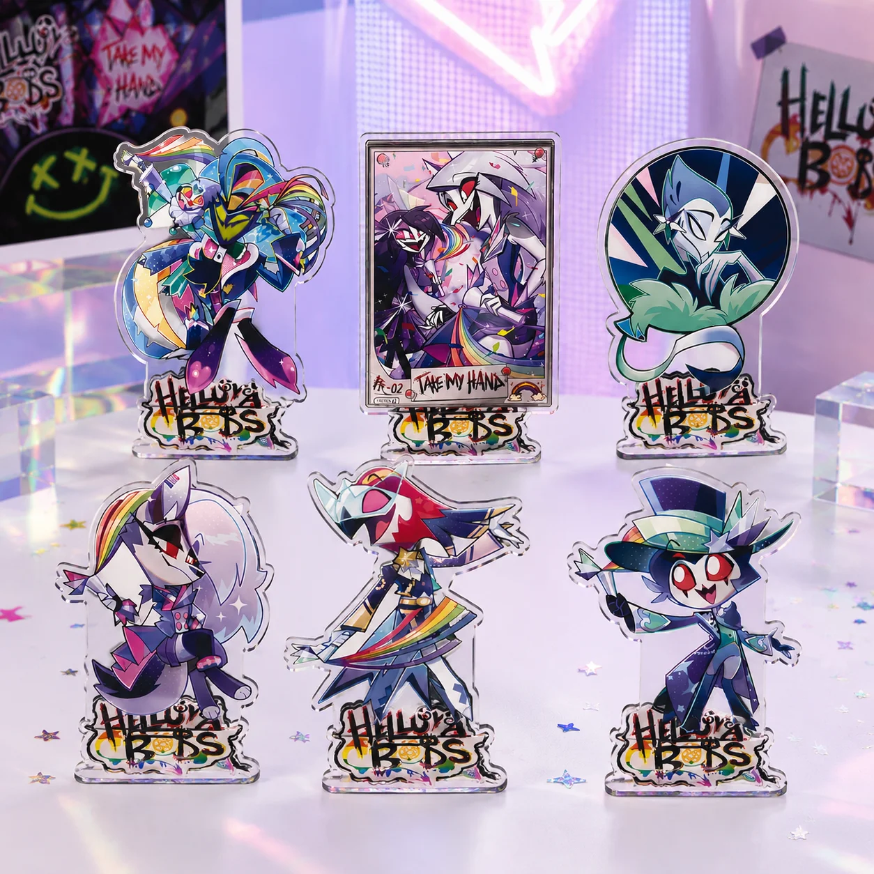 Hot Anime Acrylic Stand/Keychain Hell Boss/Hazbin Hotel Tabletop Decorations Exquisite Products Accessories Decor Gifts