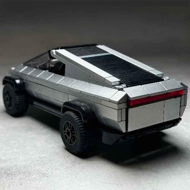 High-Tech Teslaed Beast Truck Building Blocks MOC Cyberpunk Pickup elettrico Modello di auto Bambini Puzzle Giocattoli Regalo Regalo di compleanno del ragazzo