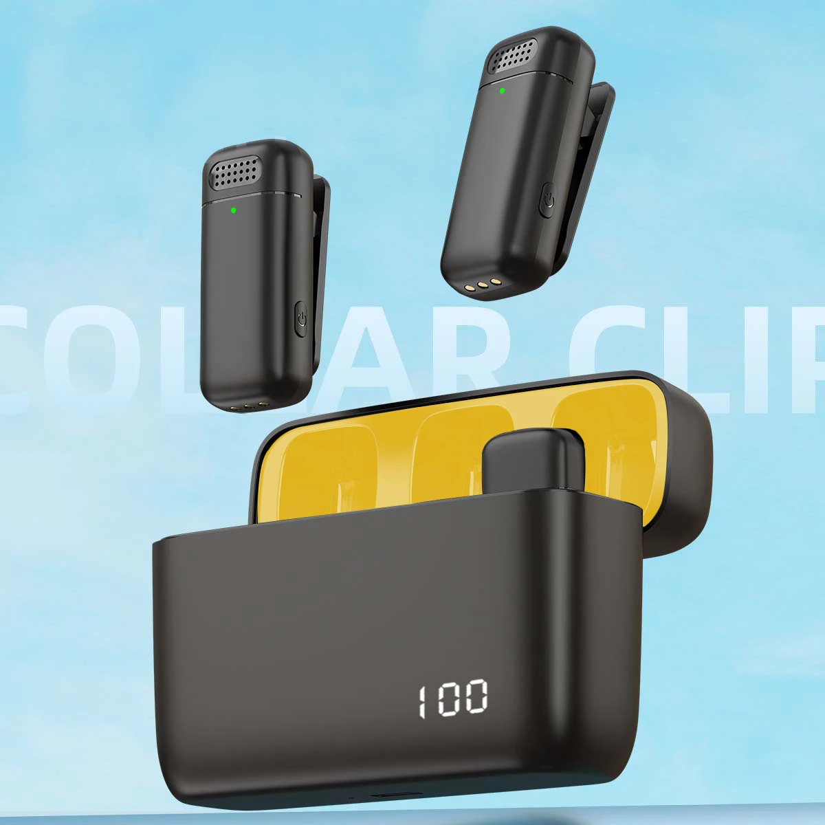 Microfone de lapela sem fio, estojo de carregamento, microfone portátil, gravação de áudio e vídeo para iphone, android, notebook, microfone para jogos ao vivo