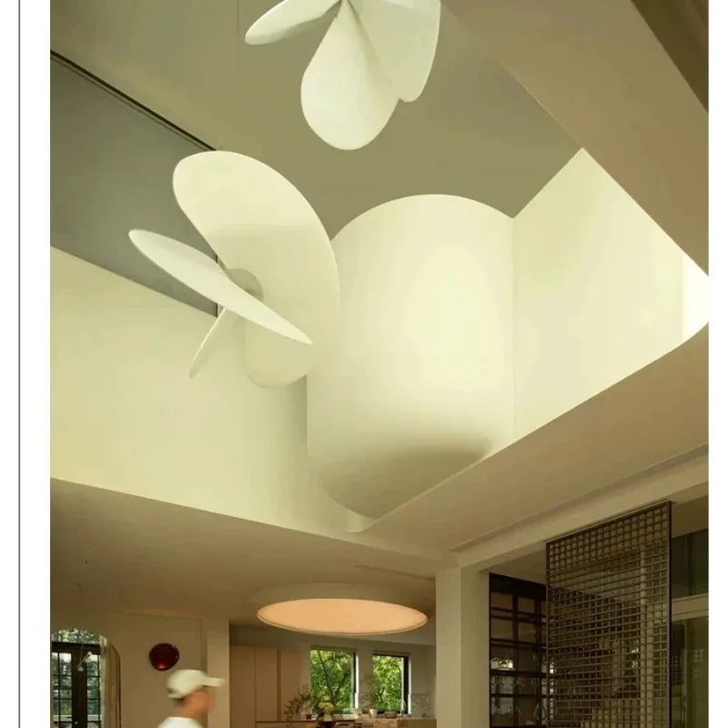 Creative duplex living room chandeliers for designer dining rooms, loft, modern silk lighting fixtures