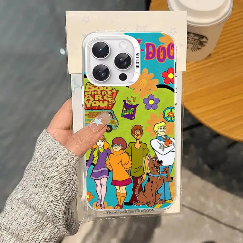S-Scooby الكرتون D-Doo جراب هاتف آيفون 17 16 15 14 13 12 Mini 11 8 7 Pro Max Plus جراب هاتف ملون