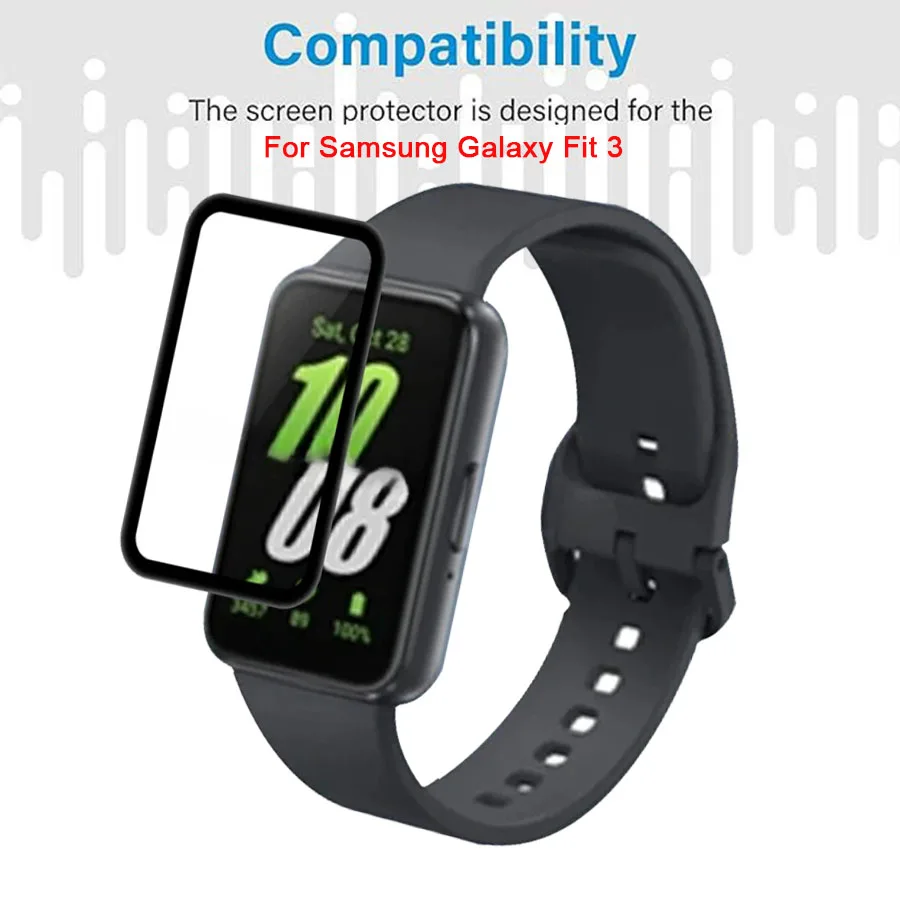 3D Curved Screen Protector For Samsung Galaxy Fit 3 Soft Protective Film Cover For Samsung Fit3 Not Glass